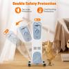 imageOil Filled Radiator Heater 1500W Electric Space Heater with Adjustable Thermostat 3 Heat Settings 7 Fins Overheat ampamp TipOver Protection Portable Room Heater Oil Heaters for Indoor Use