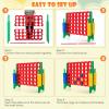 imageOversized 4 in a Row Connect Game Set wStorage Carrying Bag Extra Large 4toScore Game w 42 Ring Toss ampamp QuickRelease SliderIndoor Outdoor Large Yard Games wStable Base for Kids Adults FamilyRed  Green