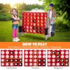 imageOversized 4 in a Row Connect Game Set wStorage Carrying Bag Extra Large 4toScore Game w 42 Ring Toss ampamp QuickRelease SliderIndoor Outdoor Large Yard Games wStable Base for Kids Adults FamilyRed  Brown