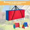 imageOversized 4 in a Row Connect Game Set wStorage Carrying Bag Extra Large 4toScore Game w 42 Ring Toss ampamp QuickRelease SliderIndoor Outdoor Large Yard Games wStable Base for Kids Adults FamilyRed  Green