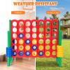 imageOversized 4 in a Row Connect Game Set wStorage Carrying Bag Extra Large 4toScore Game w 42 Ring Toss ampamp QuickRelease SliderIndoor Outdoor Large Yard Games wStable Base for Kids Adults FamilyRed  Green
