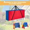 imageOversized 4 in a Row Connect Game Set wStorage Carrying Bag Extra Large 4toScore Game w 42 Ring Toss ampamp QuickRelease SliderIndoor Outdoor Large Yard Games wStable Base for Kids Adults FamilyDark Blue  Red