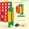 imageOversized 4 in a Row Connect Game Set wStorage Carrying Bag Extra Large 4toScore Game w 42 Ring Toss ampamp QuickRelease SliderIndoor Outdoor Large Yard Games wStable Base for Kids Adults FamilyRed  Green