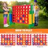 imageOversized 4 in a Row Connect Game Set wStorage Carrying Bag Extra Large 4toScore Game w 42 Ring Toss ampamp QuickRelease SliderIndoor Outdoor Large Yard Games wStable Base for Kids Adults FamilyRed  Green