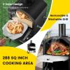 imagePizza Oven 2Tier Mini Pizza Maker Countertop with 12quot Pizza Stone Removable Cooking Rack ampamp Folding Legs Stainless Steel Pizza Oven Outdoor ampamp Indoor Use for Home Camping BBQ