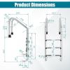 imagePool Ladder3Step Handrails Stairs wNonSlip Heavy Duty Steps Reliable 265 lbs Load Capacity Swimming Pool Ladder Above Ground for Any Decking Surface Inground Gym Easy to Install