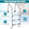 imagePool Ladder3Step Handrails Stairs wNonSlip Heavy Duty Steps Reliable 265 lbs Load Capacity Swimming Pool Ladder Above Ground for Any Decking Surface Inground Gym Easy to Install
