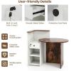 imageReception Desk Retail Checkout Counter wLockable Drawer ampamp Open Shelves Computer Workstation Small Front Desk Reception Counter for Company Lobby Store Salon Office Black ampamp WhiteRustic Brown  White