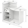 imageReception Desk Retail Checkout Counter wLockable Drawer ampamp Open Shelves Computer Workstation Small Front Desk Reception Counter for Company Lobby Store Salon Office Black ampamp WhiteWhite
