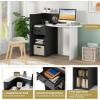 imageReception Desk Retail Checkout Counter wLockable Drawer ampamp Open Shelves Computer Workstation Small Front Desk Reception Counter for Company Lobby Store Salon Office Black ampamp WhiteWhite  Black