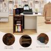 imageReception Desk Retail Checkout Counter wLockable Drawer ampamp Open Shelves Computer Workstation Small Front Desk Reception Counter for Company Lobby Store Salon Office Black ampamp WhiteWhite  Rustic Brown
