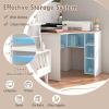 imageSmall Corner Desk with Storage Triangle Corner Gaming Desk with Adjustable Shelves Compact Vanity Desk LShaped Corner Computer Desk for Small Space Bedroom Living Room WhiteWhite