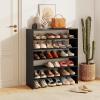 imageStackable 6Tier Shoe Rack 31 Wide Freestanding Shoe Stand with AntiTipping Device SpaceSaving Shoe Storage for 18 Pairs 3in1 Shoe Shelf Organizer for Closet Entryway Hallway WhiteBlack