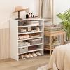 imageStackable 6Tier Shoe Rack 31 Wide Freestanding Shoe Stand with AntiTipping Device SpaceSaving Shoe Storage for 18 Pairs 3in1 Shoe Shelf Organizer for Closet Entryway Hallway WhiteWhite