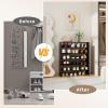 imageStackable 6Tier Shoe Rack 31 Wide Freestanding Shoe Stand with AntiTipping Device SpaceSaving Shoe Storage for 18 Pairs 3in1 Shoe Shelf Organizer for Closet Entryway Hallway WhiteBrown
