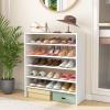 imageStackable 6Tier Shoe Rack 31 Wide Freestanding Shoe Stand with AntiTipping Device SpaceSaving Shoe Storage for 18 Pairs 3in1 Shoe Shelf Organizer for Closet Entryway Hallway WhiteWhite