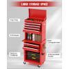 imageTool Chest 5Drawer Rolling Tool Storage Cabinet wAuto Locking System ampamp Lockable Wheels Detachable Top Tool Box Metal Tool Cart for Warehouse Garage Workshop Barbershop Repair Shop RedRed