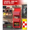 imageTool Chest 5Drawer Rolling Tool Storage Cabinet wAuto Locking System ampamp Lockable Wheels Detachable Top Tool Box Metal Tool Cart for Warehouse Garage Workshop Barbershop Repair Shop RedRed