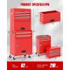 imageTool Chest 5Drawer Rolling Tool Storage Cabinet wAuto Locking System ampamp Lockable Wheels Detachable Top Tool Box Metal Tool Cart for Warehouse Garage Workshop Barbershop Repair Shop RedRed