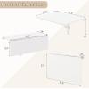 imageWallMounted Desk 315quot x 235quot Dual Folding Workbench DropLeaf Foldable Table SpaceSaving Folding Desk for Small Spaces Kitchen Laundry Room Home Office WhiteWhite