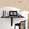 imageWallMounted Desk 315quot x 235quot Dual Folding Workbench DropLeaf Foldable Table SpaceSaving Folding Desk for Small Spaces Kitchen Laundry Room Home Office WhiteCoffee
