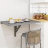imageWallMounted Desk 315quot x 235quot Dual Folding Workbench DropLeaf Foldable Table SpaceSaving Folding Desk for Small Spaces Kitchen Laundry Room Home Office WhiteGrey
