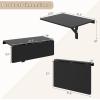 imageWallMounted Desk 315quot x 235quot Dual Folding Workbench DropLeaf Foldable Table SpaceSaving Folding Desk for Small Spaces Kitchen Laundry Room Home Office WhiteBlack