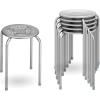 image175quot Classroom Stools Set of 6 Steel Stools for School Elementary Kids Stools wDaisy Design Stackable Stools for Classroom Home Office Outdoors Garden GrayGrey