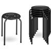 image175quot Classroom Stools Set of 6 Steel Stools for School Elementary Kids Stools wDaisy Design Stackable Stools for Classroom Home Office Outdoors Garden GrayBlack