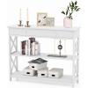 image39 Inch Entryway Table Narrow Long Behind Sofa Table Boho Entry TableFluted Console Table with Large Drawers and Open Wide Storage Shelf for Entryway Living Room Foyer Hallway NavyWhite