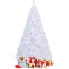 image6 FT White Christmas Tree Xmas Pine Tree Artificial Christmas Tree with Solid Sturdy Metal Stand Legs for Home Office Party Festival Holiday Decorations with 650 Tips Easy Assembly6ft