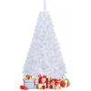 image6 FT White Christmas Tree Xmas Pine Tree Artificial Christmas Tree with Solid Sturdy Metal Stand Legs for Home Office Party Festival Holiday Decorations with 650 Tips Easy Assembly4ft 11in