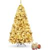 image9 FT PreLit Christmas Tree Easy to Assemble Snow Flocked Hinged Pine Tree Full Appearance Snowy Artificial Tree wLED Lights PVC Needles Prelighted Xmas Tree wSturdy Stand 9 FT6ft