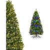 imageDual Color Change 5 FT PreLit Artificial Christmas Tree 150 LED Lights 600 PVC Branch Tips Metal Stand 11 Color Modes FireResistant Hinged Xmas Tree for Home Holiday Party4ft