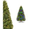 imageDual Color Change 5 FT PreLit Artificial Christmas Tree 150 LED Lights 600 PVC Branch Tips Metal Stand 11 Color Modes FireResistant Hinged Xmas Tree for Home Holiday Party5ft