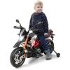 imageKids Motorcycle Aprilia Licensed 12V Battery Powered Ride On Bike wDetachable Training Wheels AntiSkid Handlebar Headlight ampamp Music Foot Pedal Electric Bike for Kids Boys ampamp Girls RedRed