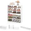 imageStackable 6Tier Shoe Rack 31 Wide Freestanding Shoe Stand with AntiTipping Device SpaceSaving Shoe Storage for 18 Pairs 3in1 Shoe Shelf Organizer for Closet Entryway Hallway WhiteWhite