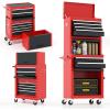 imageTool Chest 5Drawer Rolling Tool Storage Cabinet wAuto Locking System ampamp Lockable Wheels Detachable Top Tool Box Metal Tool Cart for Warehouse Garage Workshop Barbershop Repair Shop RedRedblack