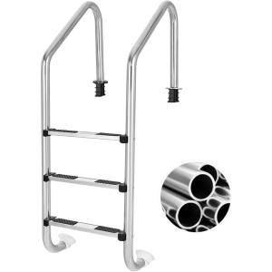 imagePool Ladder3Step Handrails Stairs wNonSlip Heavy Duty Steps Reliable 265 lbs Load Capacity Swimming Pool Ladder Above Ground for Any Decking Surface Inground Gym Easy to Install