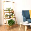 imageGRAFFY 3Tier Hanging Plant Stand Wooden Folding Plant Organizer w3 Display Racks ampamp Adjustable Hanging Bar Plant Flower Rack for Balcony Patio Garden Bathroom Home Office