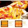 image12 Commercial Electric Pizza Oven Steel Pizza Maker with AntiSkid Foot Pads ampamp Insulated Handle Balance Heating Bakery Oven with Timer Suits for Both Home ampamp Commercial Use Sliver