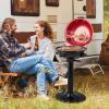 image1600W Electric Grill Outdoor 15Serving Freestanding Camping Grill wRemovable NonStick Grilling Rack Oil Drip Tray Temperature Adjustable Portable BBQ Grill for Patio Backyard RedRed