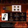 image18quot Electric Fireplace Inserts 1400W Recessed Fireplace Heater wRemote Control Adjustable Temperature ampamp Flame Effects 6H Timer Small Wall Mounted Electric Heater for Indoor Use 18inch23inch