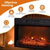 image18quot Electric Fireplace Inserts 1400W Recessed Fireplace Heater wRemote Control Adjustable Temperature ampamp Flame Effects 6H Timer Small Wall Mounted Electric Heater for Indoor Use 18inch23inch