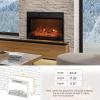 image18quot Electric Fireplace Inserts 1400W Recessed Fireplace Heater wRemote Control Adjustable Temperature ampamp Flame Effects 6H Timer Small Wall Mounted Electric Heater for Indoor Use 18inch23inch