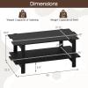 image2Tier Wooden Coffee Table 45L Modern Tea Table with Open Storage Shelf Easy Assembly Center Table for Living Room Home Office Bedroom Balcony Reception Room BlackBlack