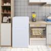 image32 CuFt Mini Fridge with Freezer Compact Mini Refrigerator with 2 Reversible Doors Adjustable Thermostat Removable Glass Shelves Low Noise Small Refrigerator for Office Dorm BlackWhite