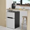image32 CuFt Mini Fridge with Freezer Compact Mini Refrigerator with 2 Reversible Doors Adjustable Thermostat Removable Glass Shelves Low Noise Small Refrigerator for Office Dorm BlackGrey