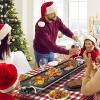 image395 Extra Large Electric Griddle Teppanyaki Grill wNonstick Surface 4 Adjustable Temperature Insulated Handles ampamp Drip Tray Indoor ampamp Outdoor Tabletop Griddle for Party Camping395