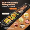 image395 Extra Large Electric Griddle Teppanyaki Grill wNonstick Surface 4 Adjustable Temperature Insulated Handles ampamp Drip Tray Indoor ampamp Outdoor Tabletop Griddle for Party Camping395